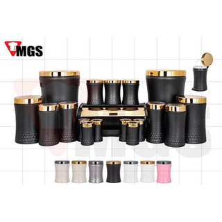 سرویس آشپزخانه MGS مشکی درب طلایی ۱۸پارچه