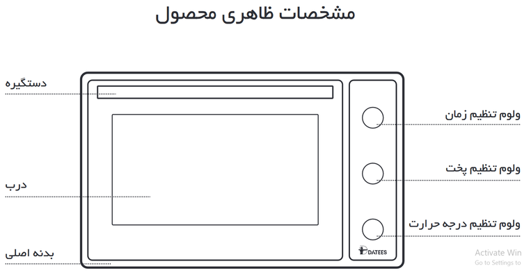 فر برقی رومیزی داتیس مدل DT812