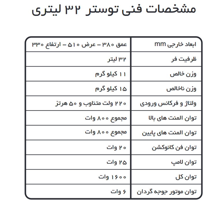 فر برقی رومیزی داتیس مدل DT812