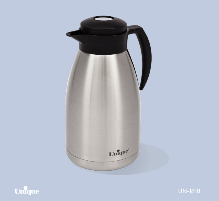 فلاسک 2 لیتر دکمه وسط استیل یونیک مدل UN-1818