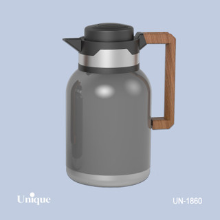 فلاسک چای ۲ لیتر داخل استیل دسته چوبی یونیک مدل UN-1860