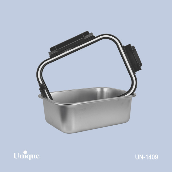 ظرف ۳ تیکه استیل درب شیشه ای یونیک مدل UN-1409